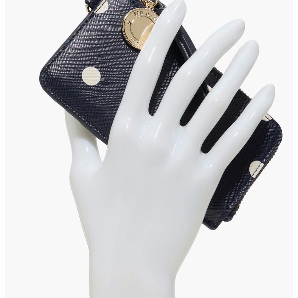 Ted Baker Lulu Blue and Cream Polka Dot Wallet - Picture 6 of 7